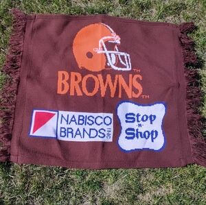 Vintage Cleveland Browns Knit Throw Blanket